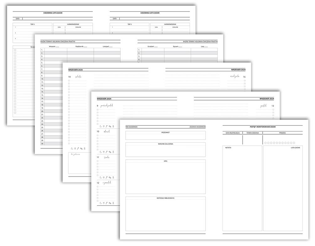 planer kalendarz student